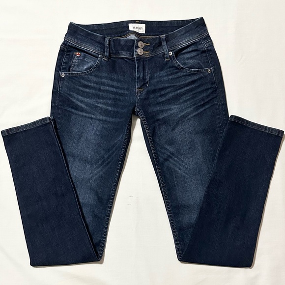 Hudson Collin Flap Skinny Jeans, Lowrise Dark Stretch Denim, Like New - 24 - Picture 5 of 16